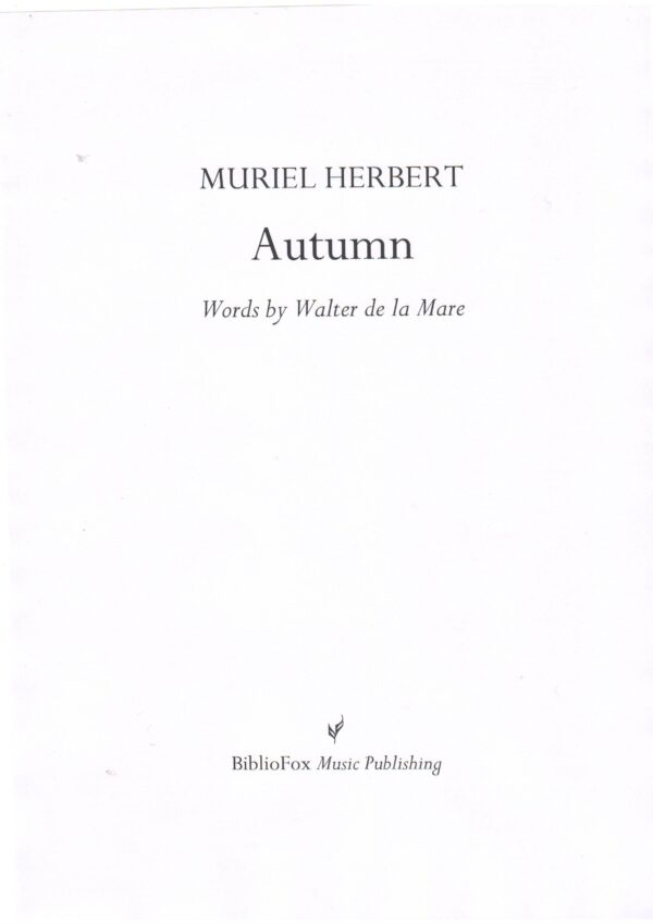 Cover page of Herbert Autumn