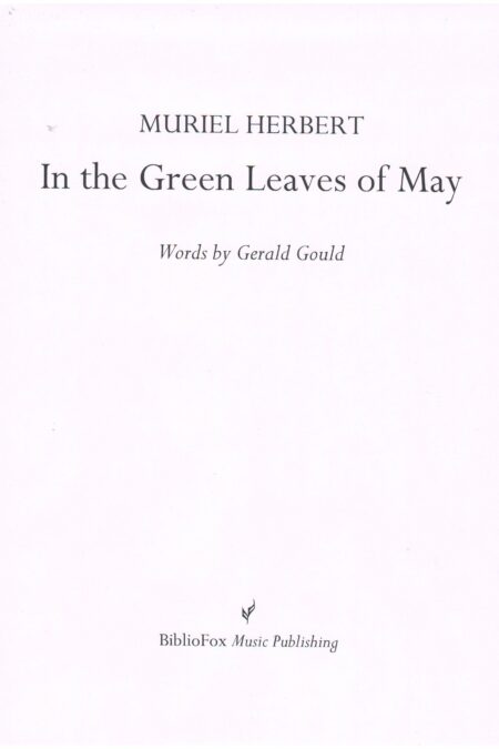Cover page of Herbert In the Green Leaves of May