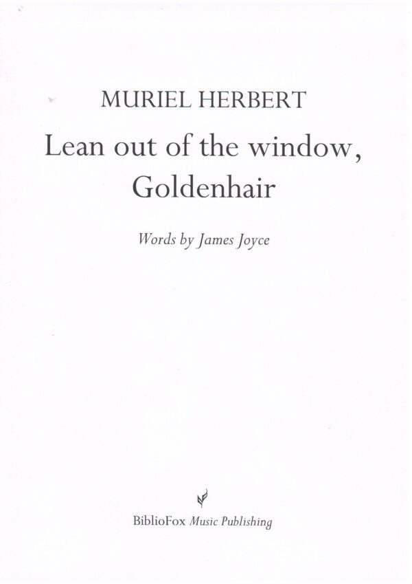 Cover page of Herbert Lean out of the window