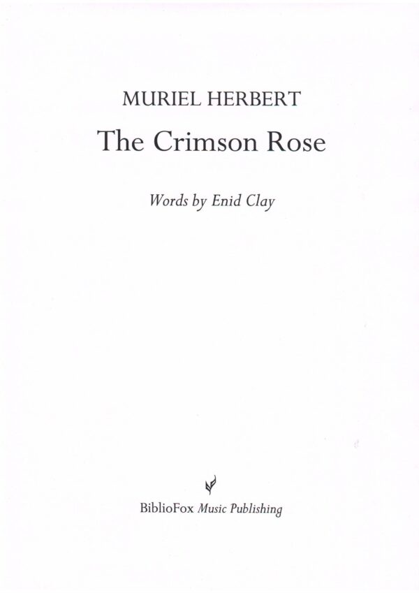 Cover page of Herbert The Crimson Rose