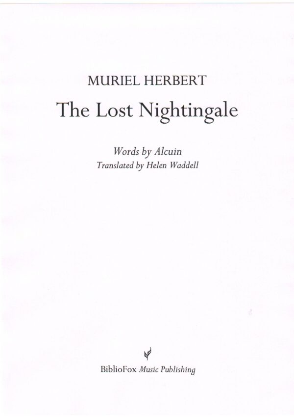 Cover page of Herbert The Lost Nightingale