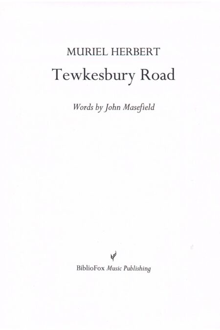 Cover page of Herbert Tewkesbury Road