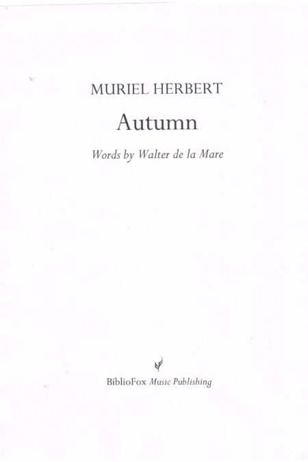 Cover page of Herbert Autumn