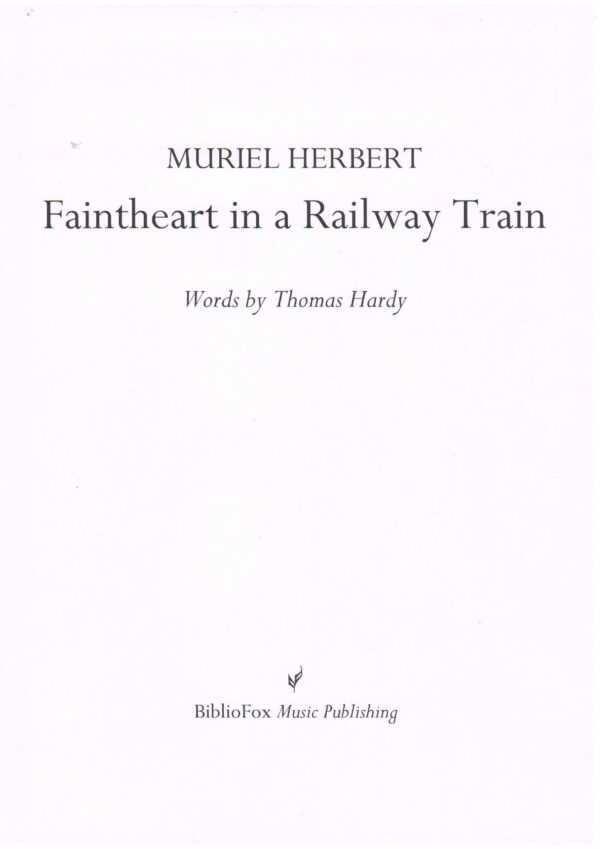 Cover page of Herbert Faintheart in a Railway Train