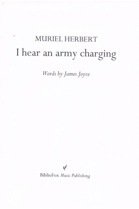 Cover page of Herbert I hear an army charging