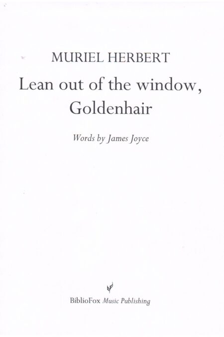 Cover page of Herbert Lean out of the window