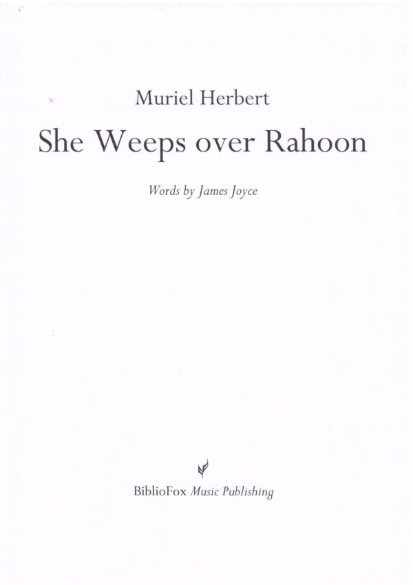 Cover page of Herbert She Weeps over Rahoon