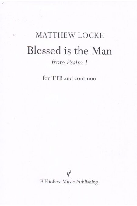 Cover page of Locke Blessed is the Man
