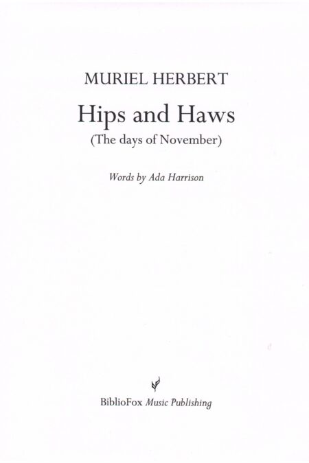 Cover page of Herbert Hips and Haws