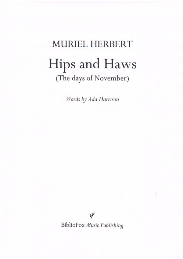Cover page of Herbert Hips and Haws