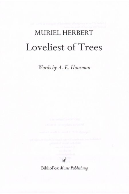 Cover page of Herbert Loveliest of Trees
