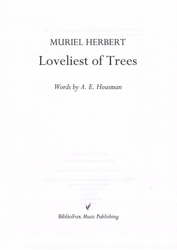 Cover page of Herbert Loveliest of Trees